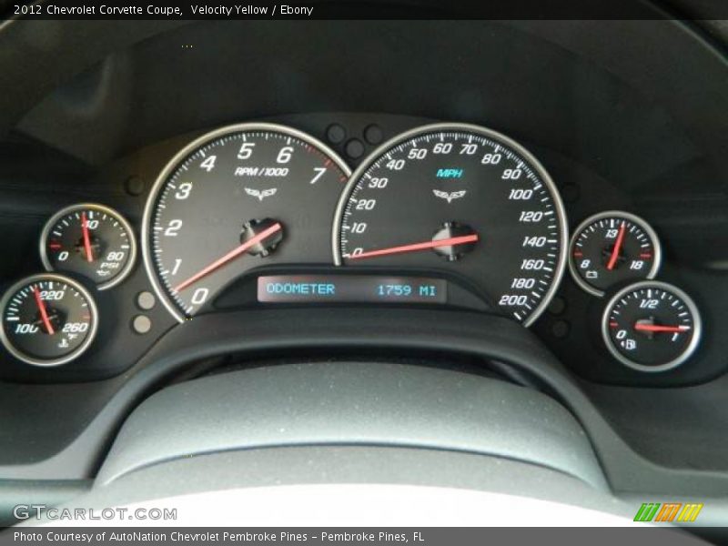  2012 Corvette Coupe Coupe Gauges