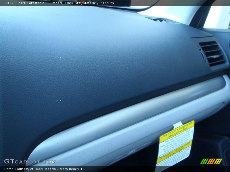 Dark Gray Metallic / Platinum 2014 Subaru Forester 2.5i Limited