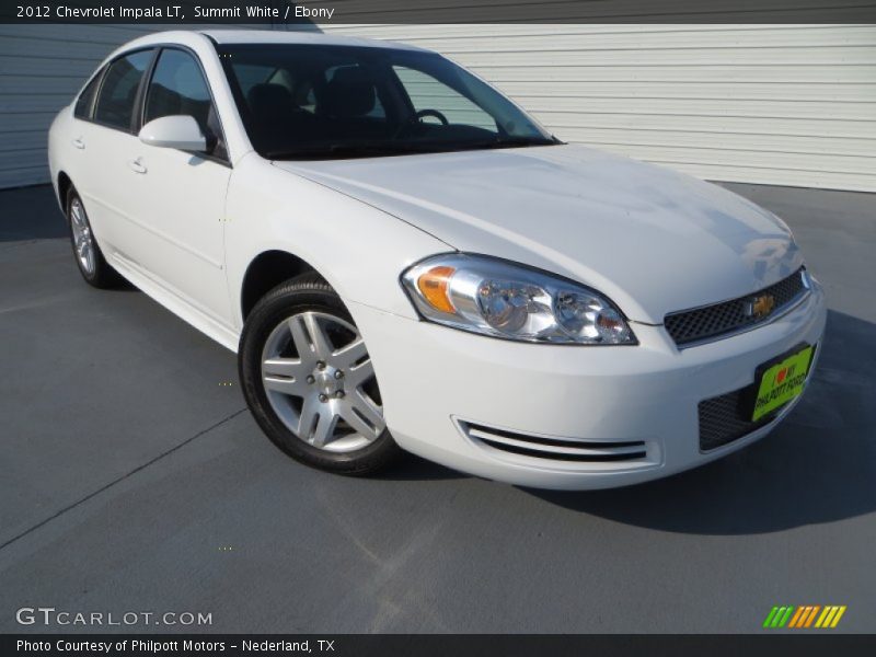 Summit White / Ebony 2012 Chevrolet Impala LT