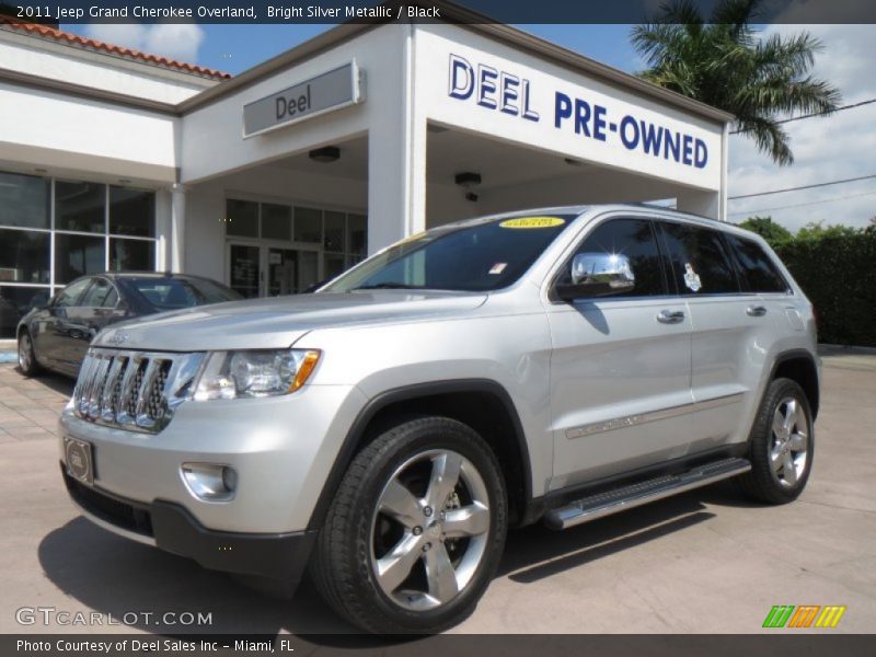 Bright Silver Metallic / Black 2011 Jeep Grand Cherokee Overland