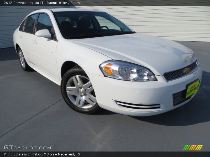 Summit White / Ebony 2012 Chevrolet Impala LT