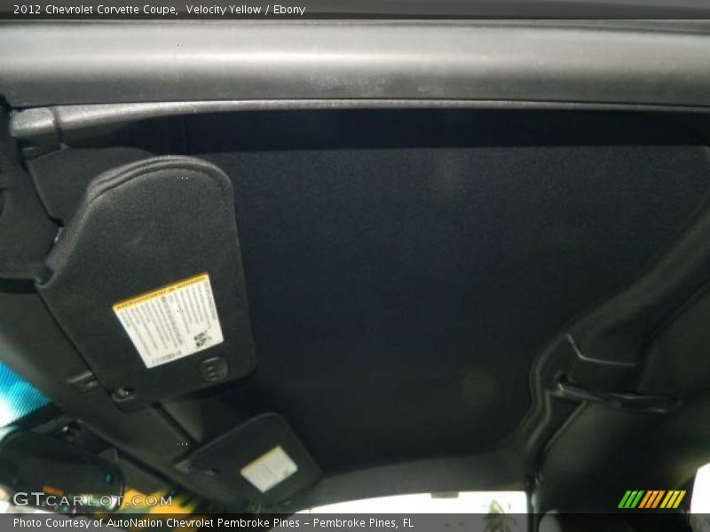 Velocity Yellow / Ebony 2012 Chevrolet Corvette Coupe