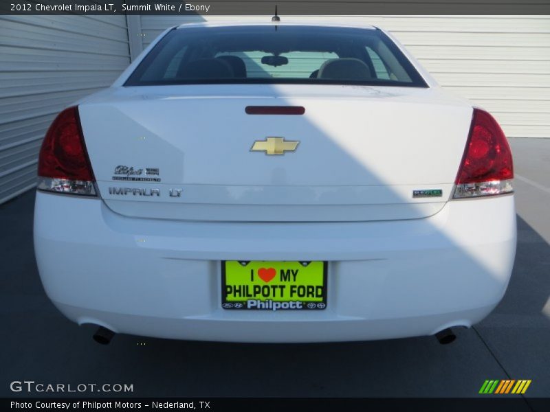 Summit White / Ebony 2012 Chevrolet Impala LT
