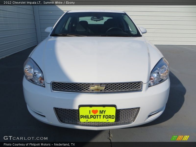 Summit White / Ebony 2012 Chevrolet Impala LT