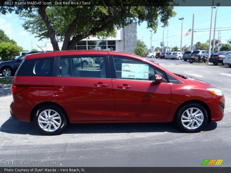 Zeal Red Mica / Sand 2013 Mazda MAZDA5 Sport