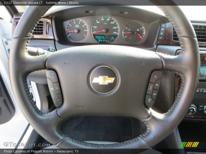 Summit White / Ebony 2012 Chevrolet Impala LT