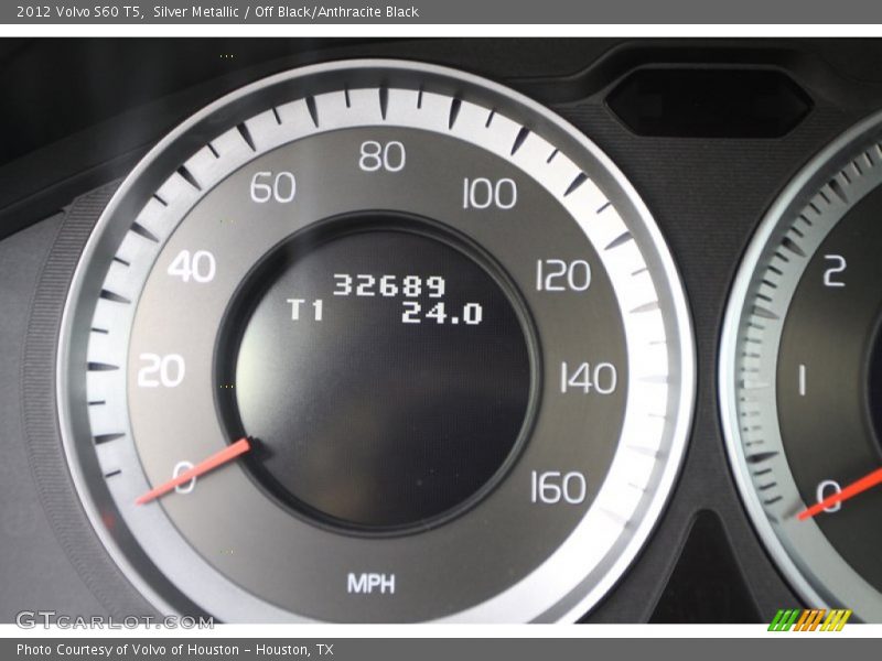 Silver Metallic / Off Black/Anthracite Black 2012 Volvo S60 T5