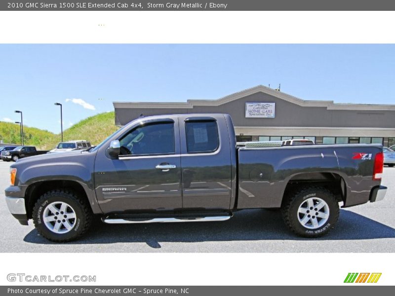 Storm Gray Metallic / Ebony 2010 GMC Sierra 1500 SLE Extended Cab 4x4