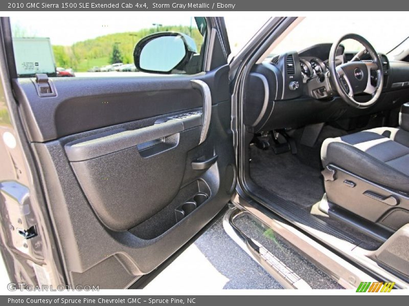 Storm Gray Metallic / Ebony 2010 GMC Sierra 1500 SLE Extended Cab 4x4
