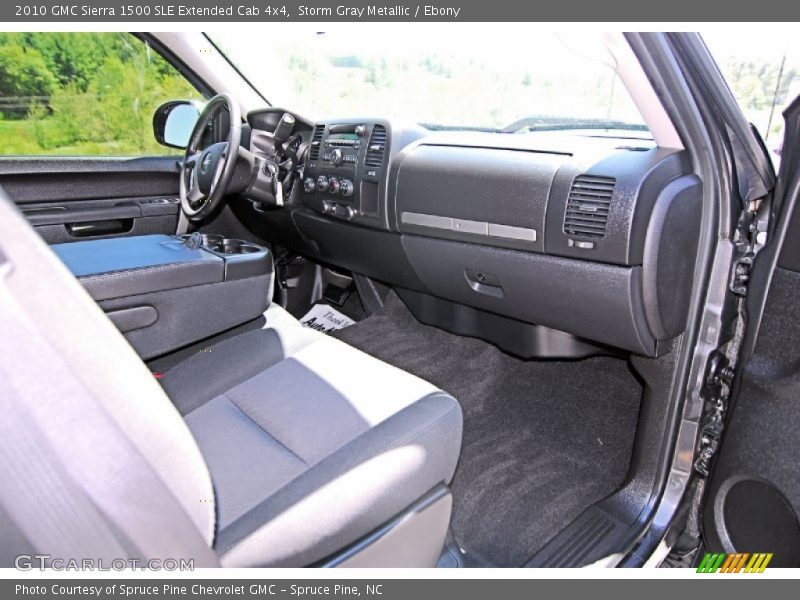 Storm Gray Metallic / Ebony 2010 GMC Sierra 1500 SLE Extended Cab 4x4