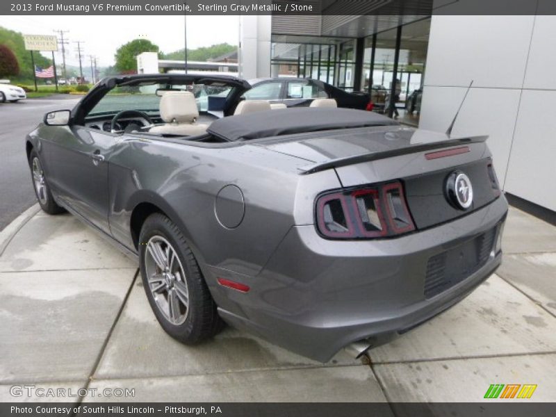 Sterling Gray Metallic / Stone 2013 Ford Mustang V6 Premium Convertible