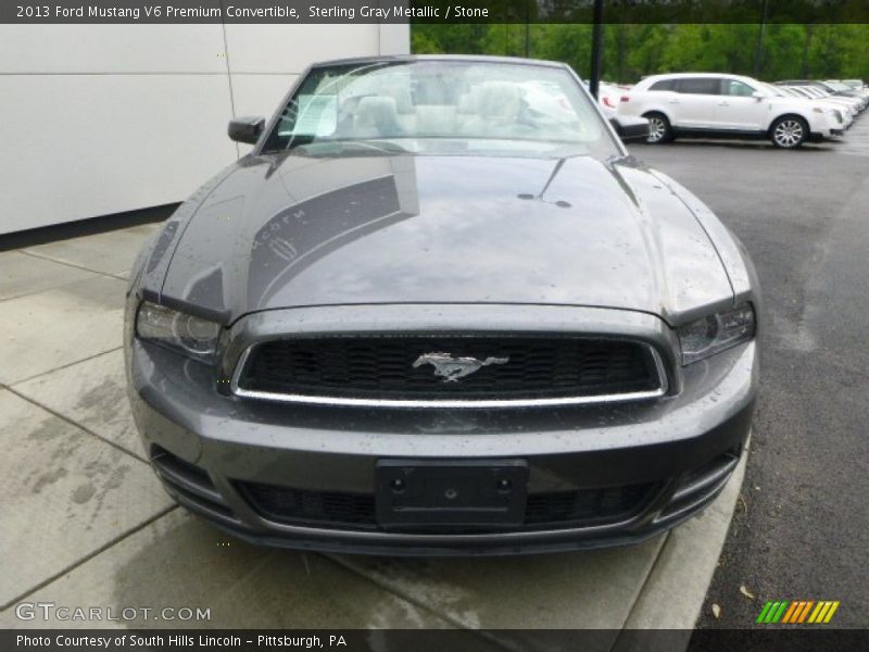 Sterling Gray Metallic / Stone 2013 Ford Mustang V6 Premium Convertible