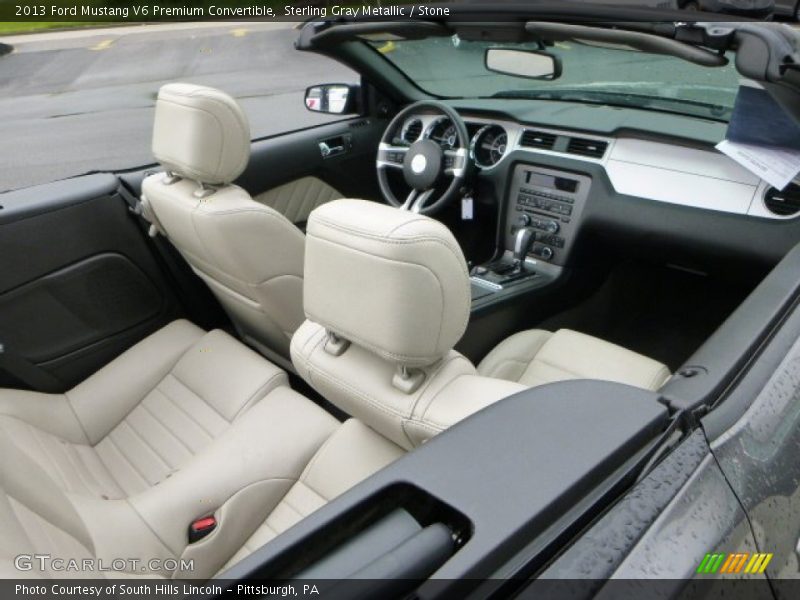 Sterling Gray Metallic / Stone 2013 Ford Mustang V6 Premium Convertible