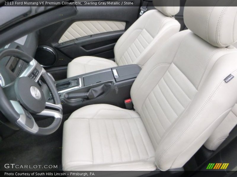 Front Seat of 2013 Mustang V6 Premium Convertible