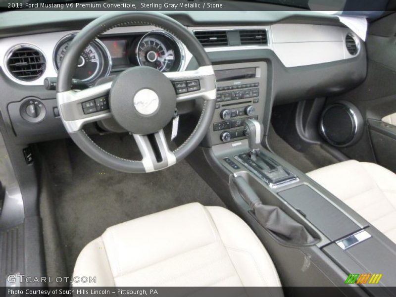 Stone Interior - 2013 Mustang V6 Premium Convertible 