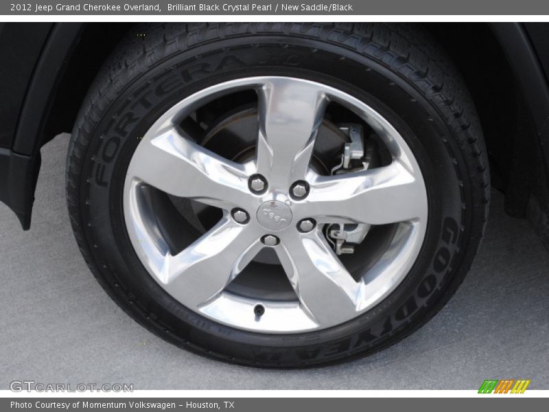 Brilliant Black Crystal Pearl / New Saddle/Black 2012 Jeep Grand Cherokee Overland
