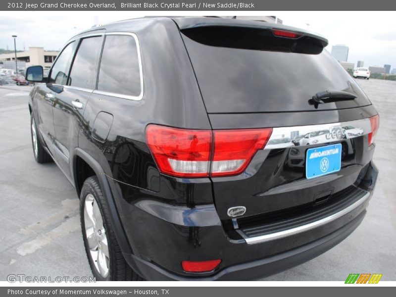 Brilliant Black Crystal Pearl / New Saddle/Black 2012 Jeep Grand Cherokee Overland