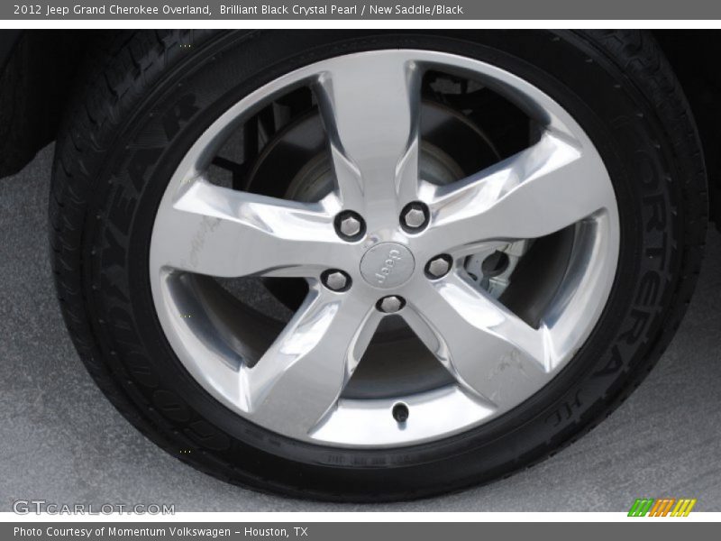 Brilliant Black Crystal Pearl / New Saddle/Black 2012 Jeep Grand Cherokee Overland