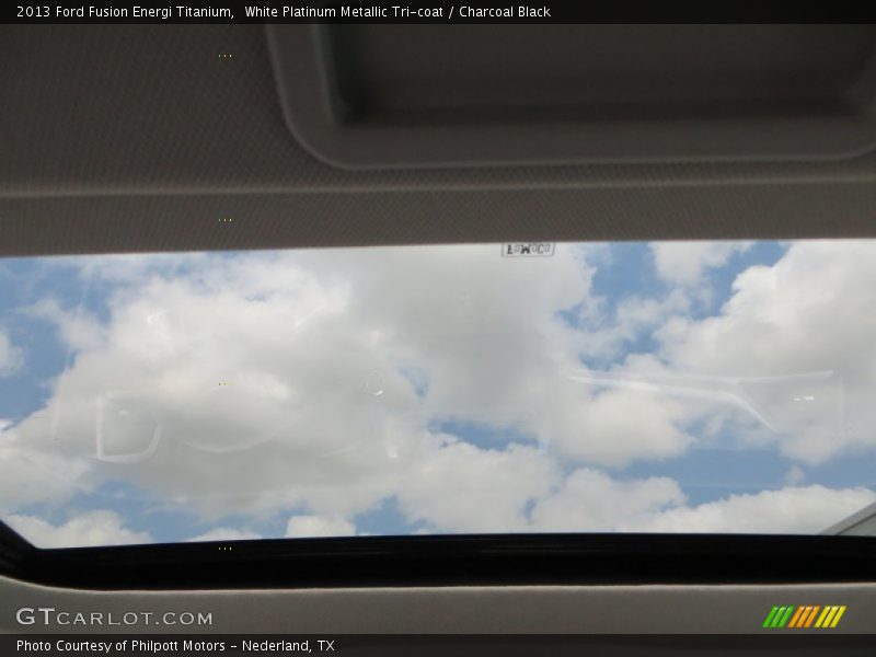 White Platinum Metallic Tri-coat / Charcoal Black 2013 Ford Fusion Energi Titanium