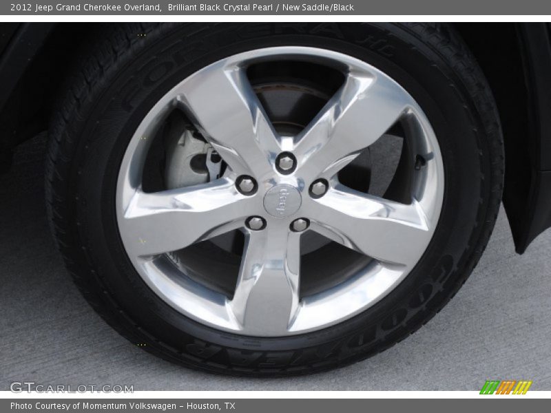 Brilliant Black Crystal Pearl / New Saddle/Black 2012 Jeep Grand Cherokee Overland