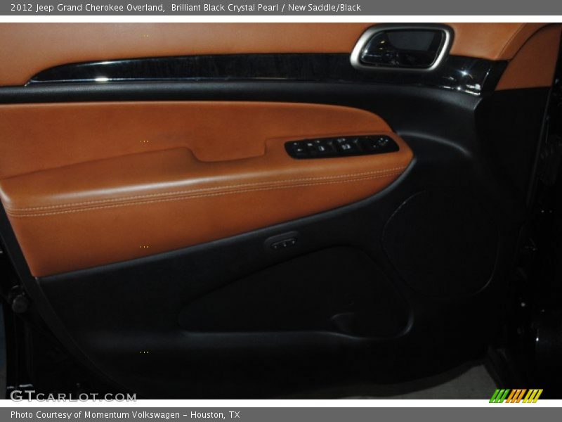 Brilliant Black Crystal Pearl / New Saddle/Black 2012 Jeep Grand Cherokee Overland
