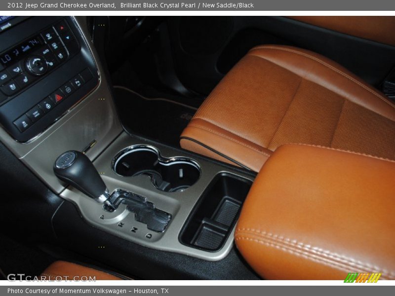 Brilliant Black Crystal Pearl / New Saddle/Black 2012 Jeep Grand Cherokee Overland