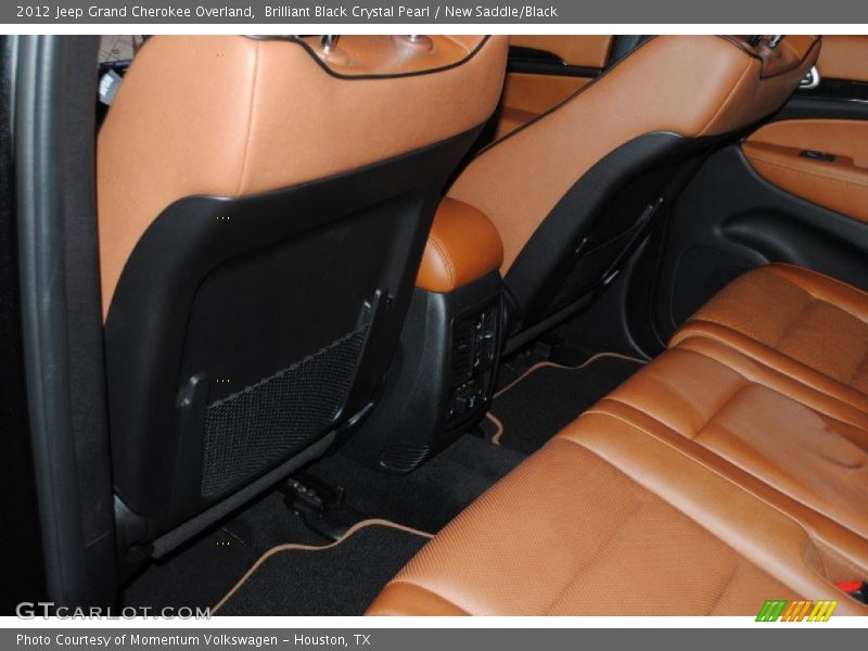 Brilliant Black Crystal Pearl / New Saddle/Black 2012 Jeep Grand Cherokee Overland