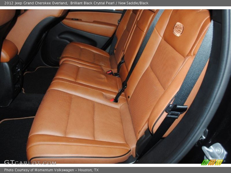Brilliant Black Crystal Pearl / New Saddle/Black 2012 Jeep Grand Cherokee Overland