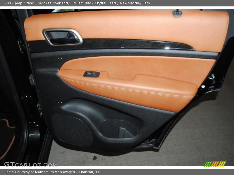 Brilliant Black Crystal Pearl / New Saddle/Black 2012 Jeep Grand Cherokee Overland