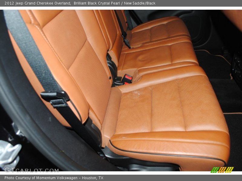 Brilliant Black Crystal Pearl / New Saddle/Black 2012 Jeep Grand Cherokee Overland