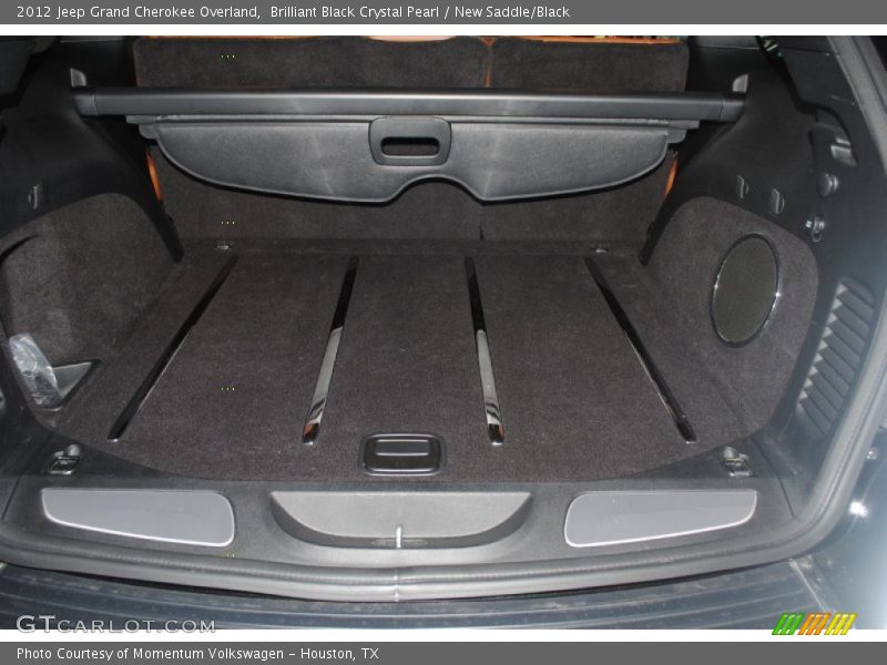Brilliant Black Crystal Pearl / New Saddle/Black 2012 Jeep Grand Cherokee Overland