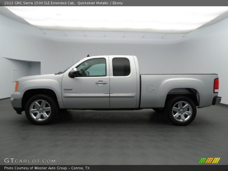 Quicksilver Metallic / Ebony 2013 GMC Sierra 1500 SLE Extended Cab