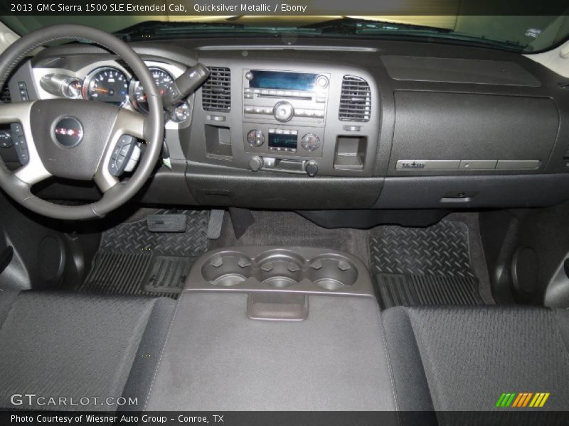 Quicksilver Metallic / Ebony 2013 GMC Sierra 1500 SLE Extended Cab