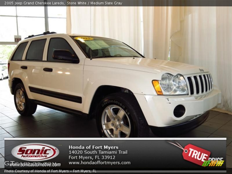 Stone White / Medium Slate Gray 2005 Jeep Grand Cherokee Laredo