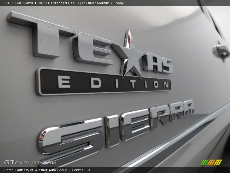 Quicksilver Metallic / Ebony 2013 GMC Sierra 1500 SLE Extended Cab