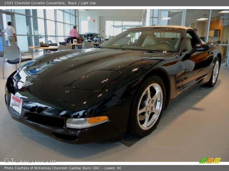 Black / Light Oak 2003 Chevrolet Corvette Convertible
