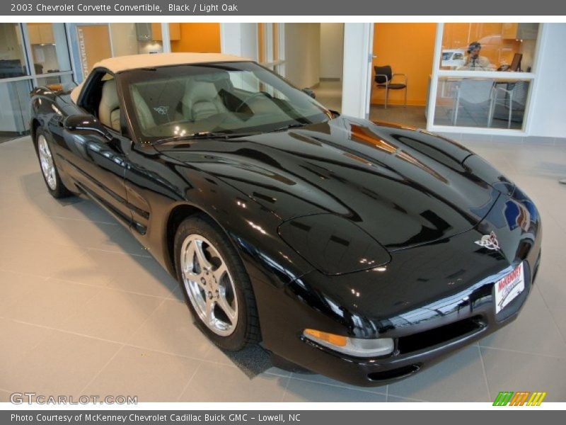 Black / Light Oak 2003 Chevrolet Corvette Convertible