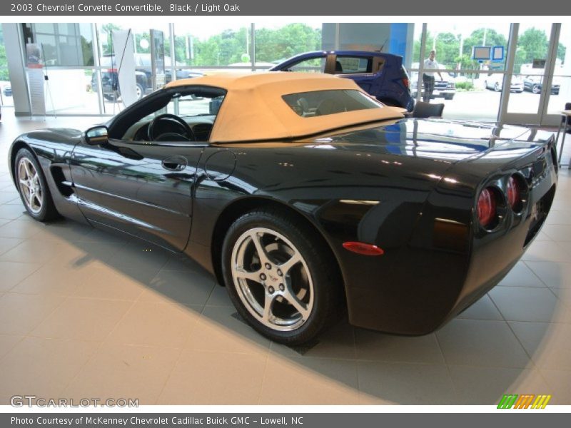 Black / Light Oak 2003 Chevrolet Corvette Convertible