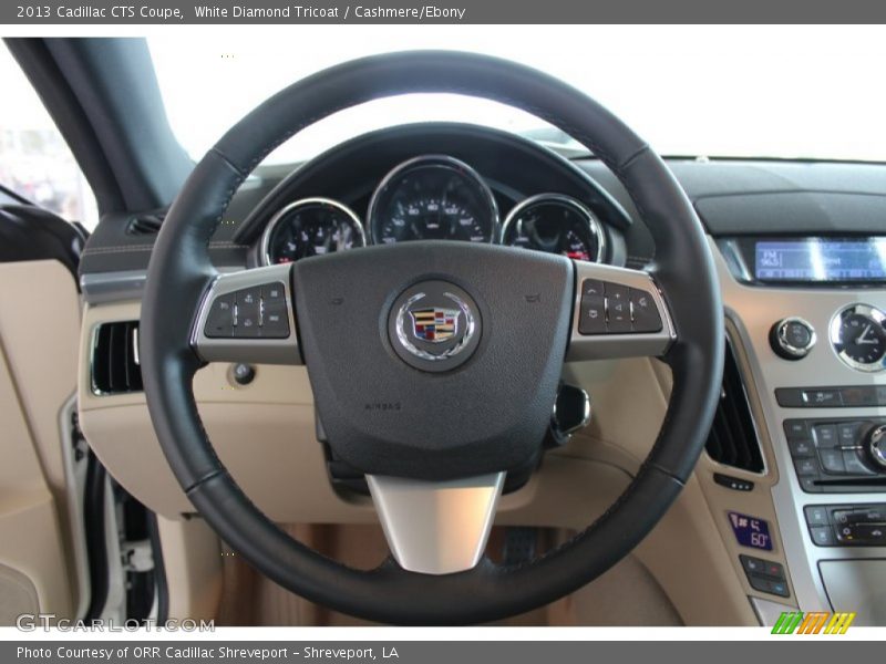 White Diamond Tricoat / Cashmere/Ebony 2013 Cadillac CTS Coupe