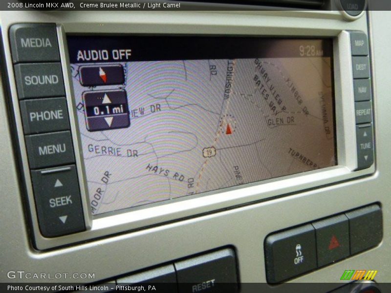 Navigation of 2008 MKX AWD