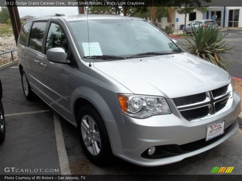 Bright Silver Metallic / Black/Light Graystone 2012 Dodge Grand Caravan Crew