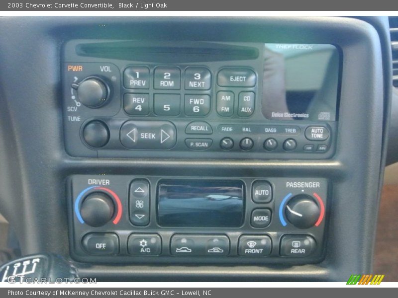 Controls of 2003 Corvette Convertible