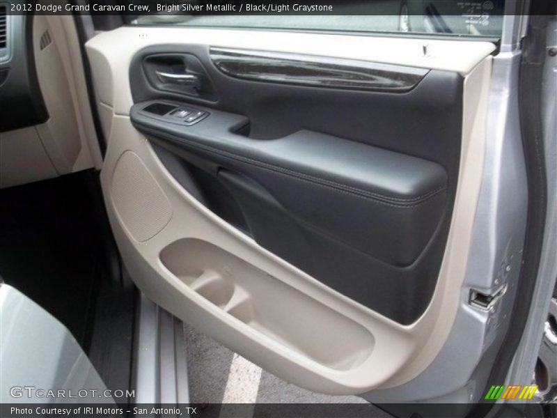 Bright Silver Metallic / Black/Light Graystone 2012 Dodge Grand Caravan Crew