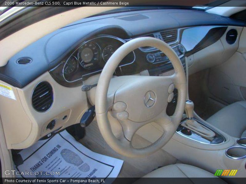 Capri Blue Metallic / Cashmere Beige 2006 Mercedes-Benz CLS 500