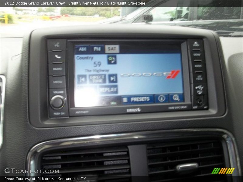 Bright Silver Metallic / Black/Light Graystone 2012 Dodge Grand Caravan Crew