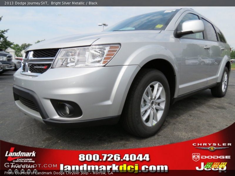 Bright Silver Metallic / Black 2013 Dodge Journey SXT