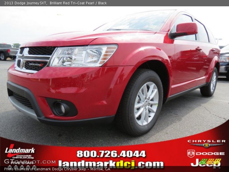 Brilliant Red Tri-Coat Pearl / Black 2013 Dodge Journey SXT