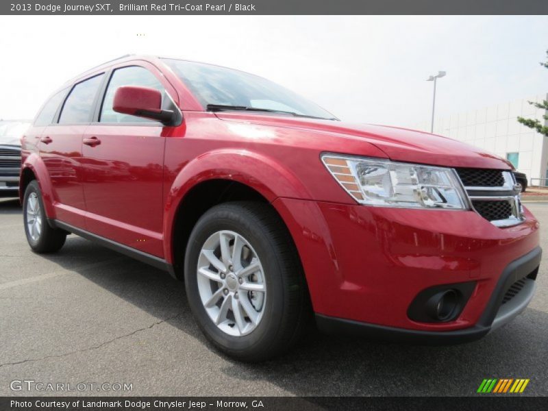 Brilliant Red Tri-Coat Pearl / Black 2013 Dodge Journey SXT