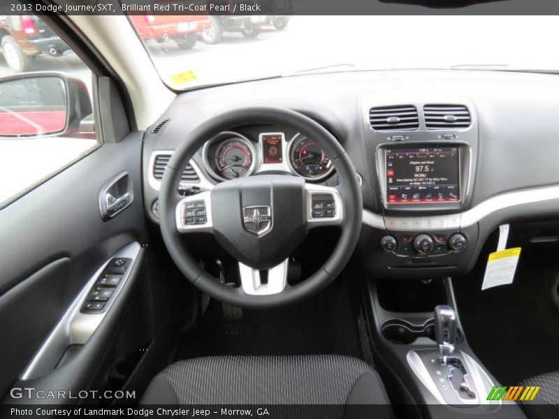 Brilliant Red Tri-Coat Pearl / Black 2013 Dodge Journey SXT