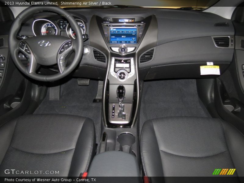 Shimmering Air Silver / Black 2013 Hyundai Elantra Limited